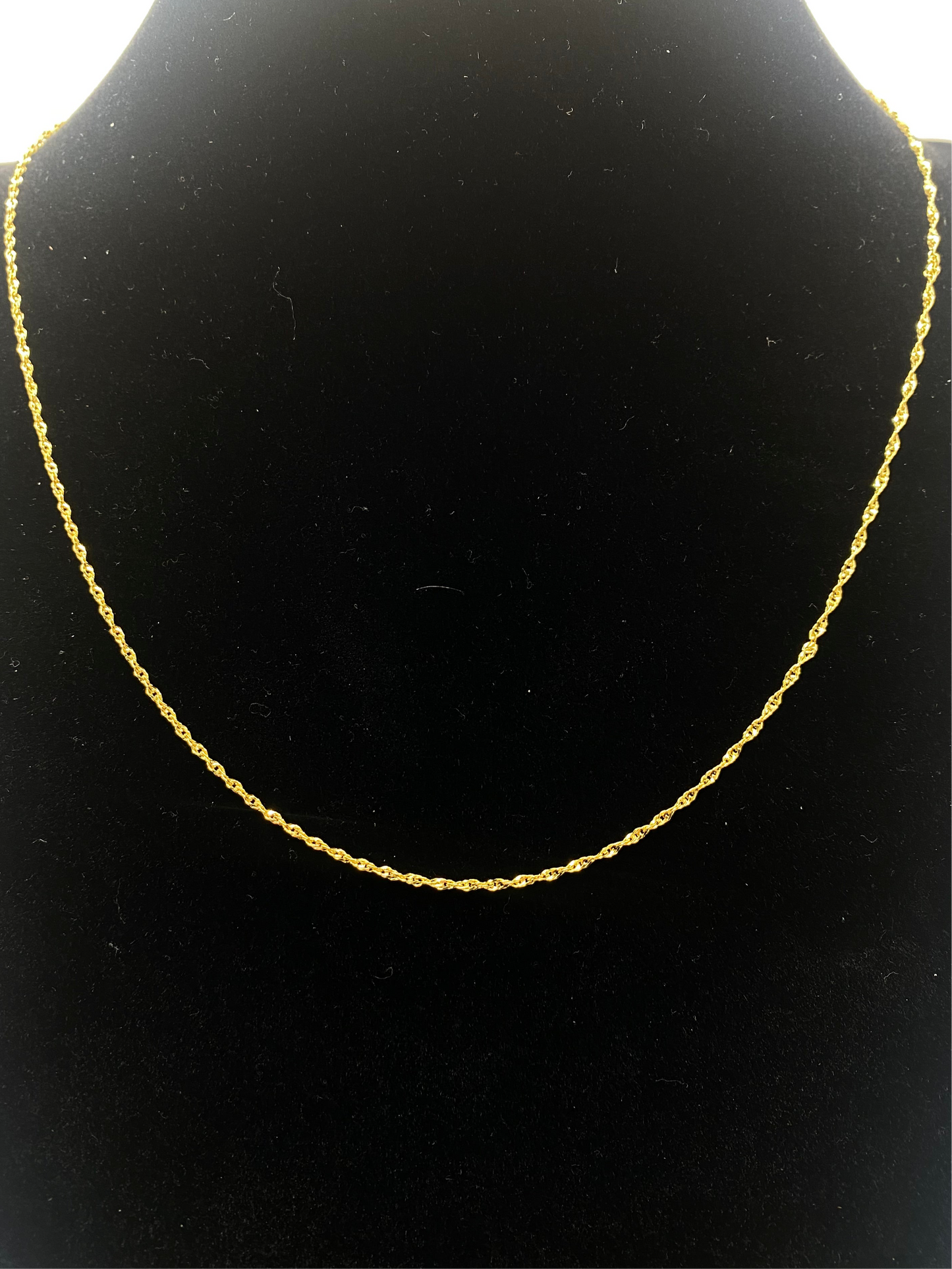 14k Vermeil Twist Chain 1.2mm - 16”-20”