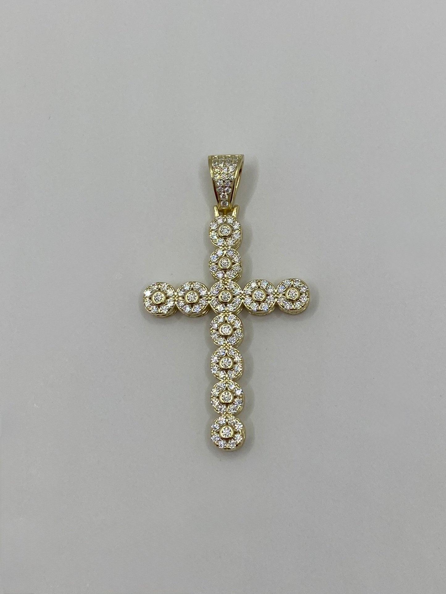 Vermeil Halo Cross Pendant