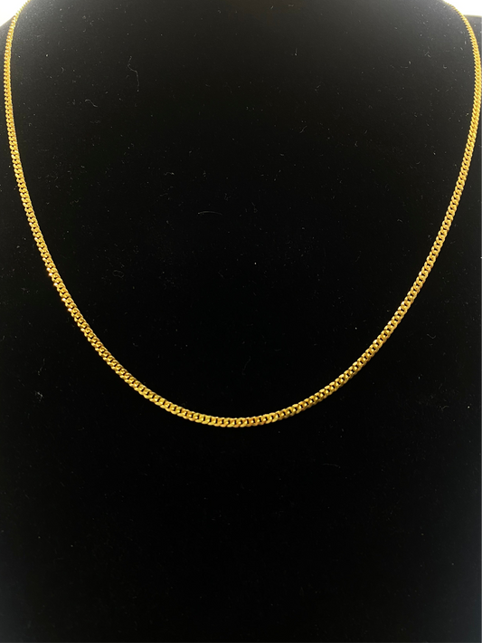 18K Vermeil Cuban Chain 2mm - 22”