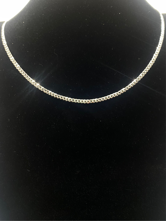 Silver Cuban 3mm - 18”