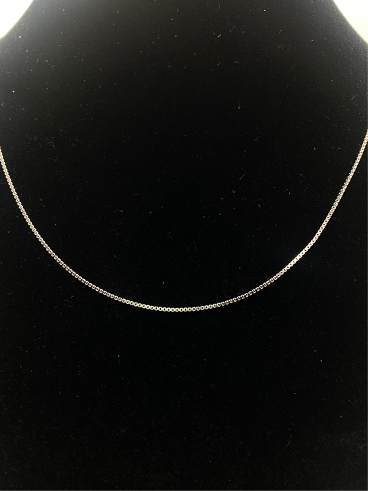 Silver Box Chain 1mm - 18”