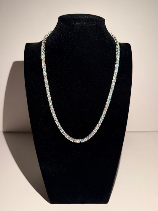 Moissanite Tennis Chain 5mm - Sterling Silver