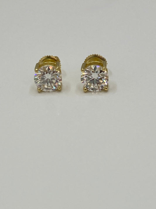 Vermeil Studs - 1.2 CT