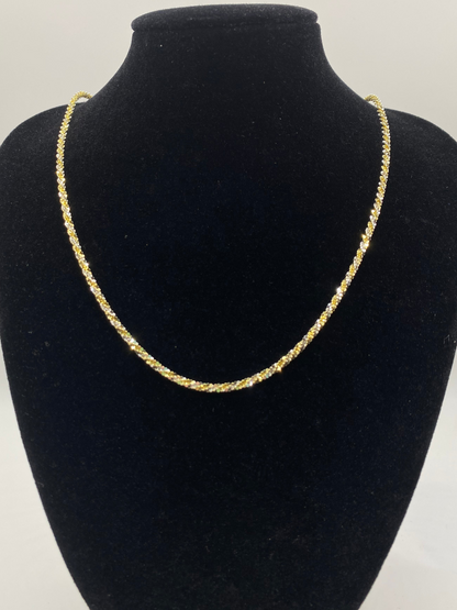 Two Toned Twisted Rock Chain 24”