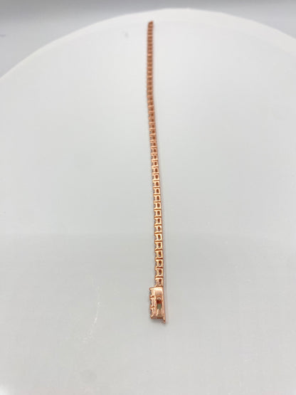 Tennis Bracelet 3mm - Rose Gold Vermeil
