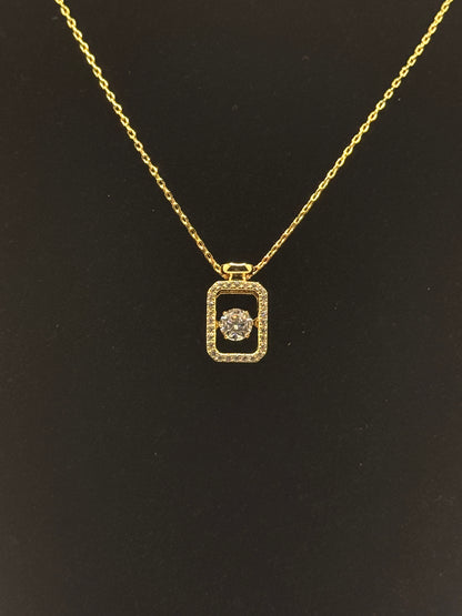 Gold Peaking Pendant - Vermeil