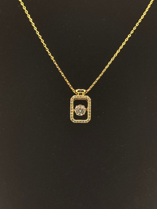 Gold Peaking Pendant - Vermeil