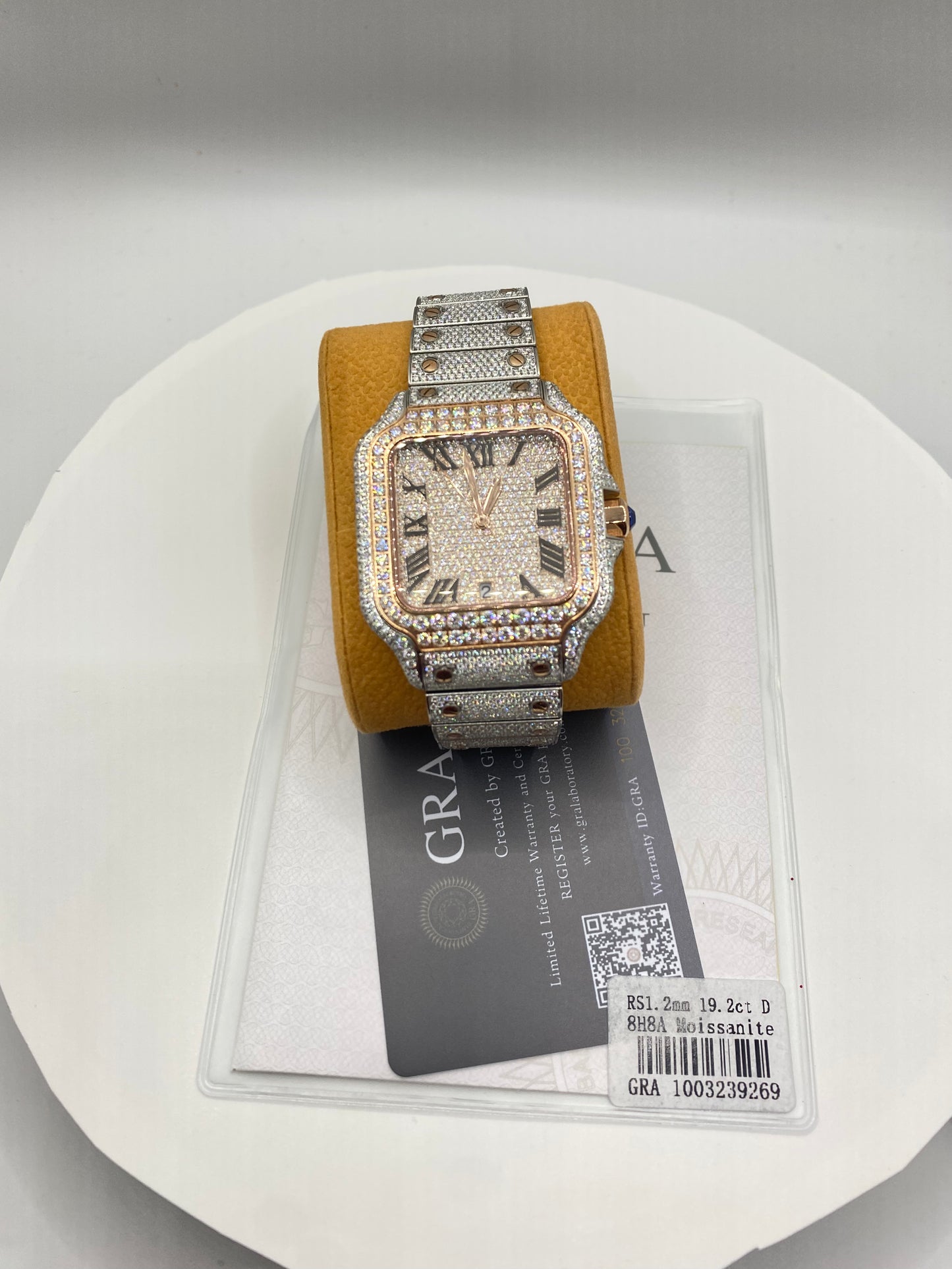 Rose Two Toned Icy Moissanite Watch