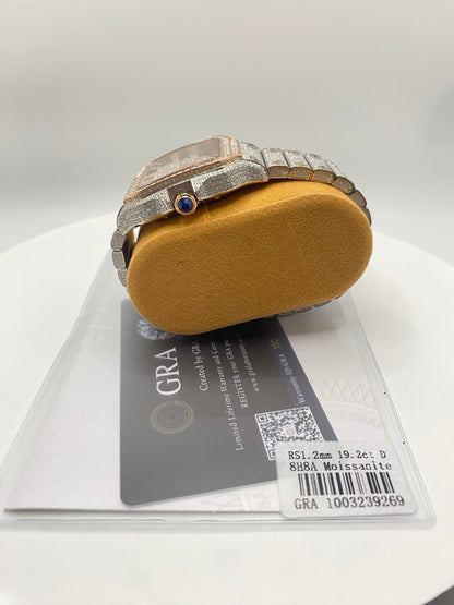 Rose Two Toned Icy Moissanite Watch