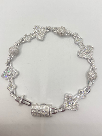 Baguette Cross Bracelet