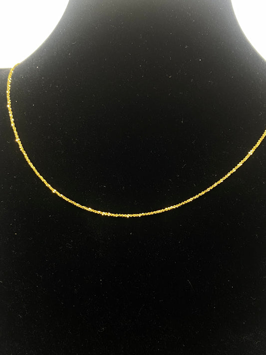 14k Vermeil Twisted Rock 1.4mm - 18”