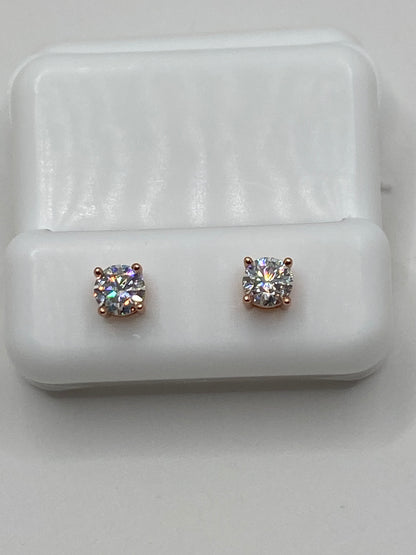 Rose Gold Round Studs