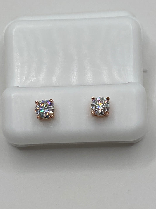 Rose Gold Round Studs