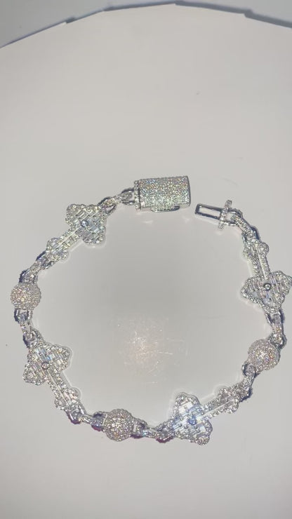 Baguette Cross Bracelet