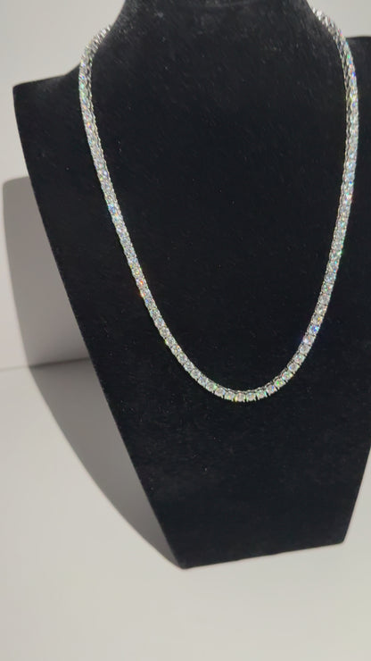Moissanite Tennis Chain 5mm - Sterling Silver