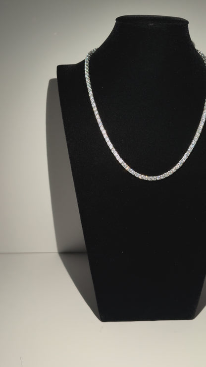 Moissanite Tennis Chain 4mm - Sterling Silver